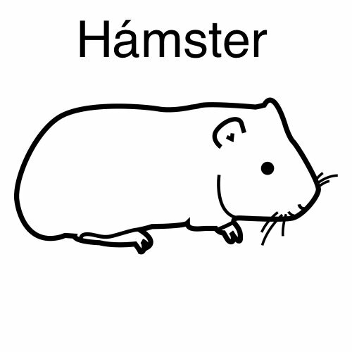 Dibujo para pintar hamster